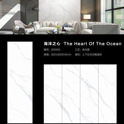 Foshan Sintered Stone 800X2600X9mm Glazed Bathroom Soft Matte Interior Floor Wall Tiles
