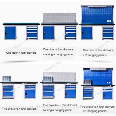 Wholesale Heavy Duty Worktable Workshop With 3 Drawers Led Light With Shelf-board photo-2