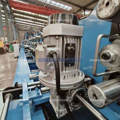 High-Speed Automatic C Z Purlin Roll Forming Machine Multi-Function Full Automatic Steel Frame Featuring Motor Bearing PLC photo-2