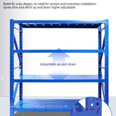 Space-Saving Parts Storage Unit 300kg Capacity - Warehouse & Courier Shelving System with Free Combination Main-Subframe Design