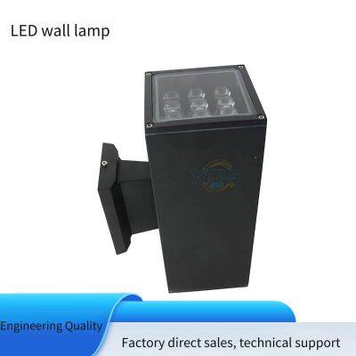 Led Waterproof High-power Square Wall Lights, 9*2w, 12*2w, Single-color Constant Lighting, Single-color With Controller, Rgb With Controller