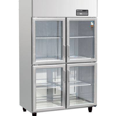 High-Capacity American Style Upright Display Chiller With Full Glass Door