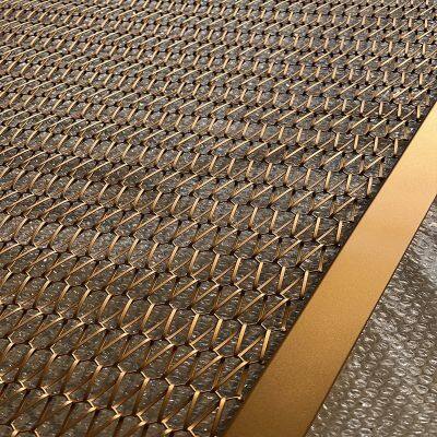 Custom-made Antique Brass and Bronze Decorative Metal Wire Mesh Woven Mesh, Stainless Steel 304/316 Cabinet Doors, Window Screens, and Furniture photo-3