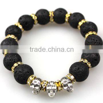 Bead Bracelet Handmade Wooden Beads Skull Head Bead Bracelet