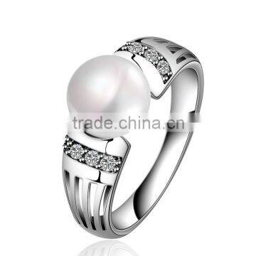 Latest Fancy Platinum Pearl Ring photo-6