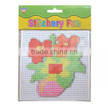 Diy kids cross stitch craft set