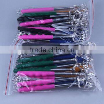 In stock mixed colors handle back scratcher stainless steel creative extendable back scratcher Telescopic back scratcher