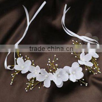 The Bride Headdress Flower Handmade Pearl Wedding Headdress Flower Hair Band photo-2