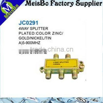 Hot Gold 4 way satellite TV splitter