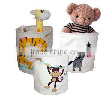 Cute animal designs kids laundry basket toy basket laundry hamper toy storage bins