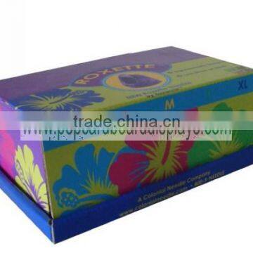 colorful corrugated carton packing box with holes inside