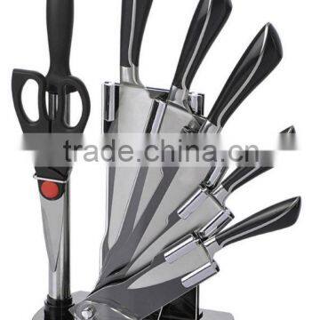 BLACK HANDLE STAINLESS STEEL 8PCS KITCHEN KNIFE SET