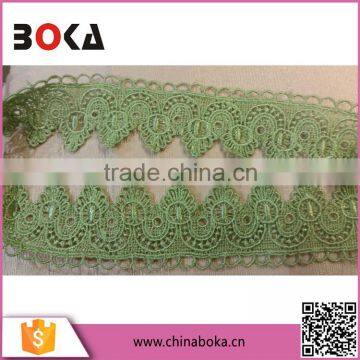 BOKA green embroidery Flower Lace Trimming