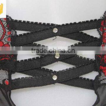 2016 Sexy Back Bandage Chinese Lace Silk Babydoll Dress Lingerie photo-4