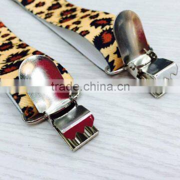 New Children Kids Boy Girls Clip-on Leopard Suspenders Elastic Adjustable Braces