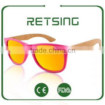 Plastic Frame Bamboo Arms Sunglasses Handmade, Bamboo Eyewear, Bamboo Sunglasses China photo-5
