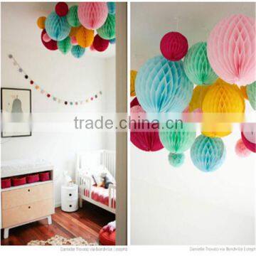 Colorful Tissue Paper Honeycomb Lantern Wedding Baby Shower Decoration Honeycomb Balls