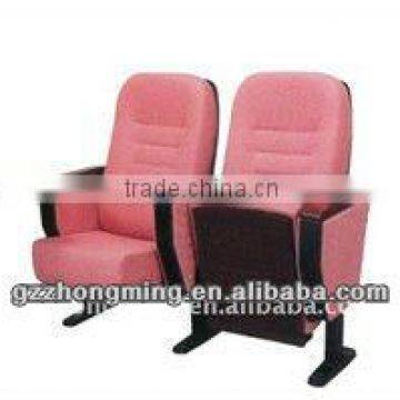 Modern Pink Fabric Auditorium Chair/Theater Chair With Writing Board Theater Furniture LT-021