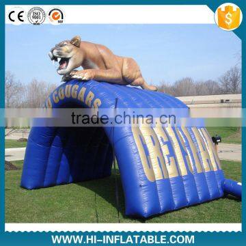 Inflatable lion Tunnel/inflatable mascot tunnel /inflatable Sports Tunnel