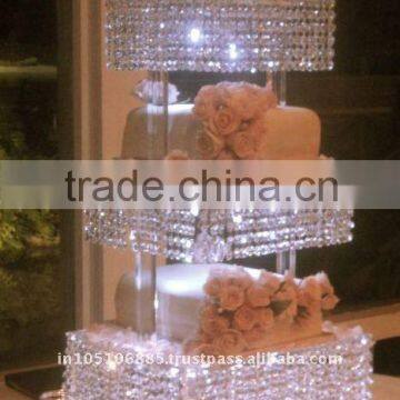 Crystal wedding cake stand/Decorative crystals cake stand/Wedding cake stand