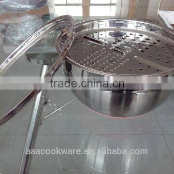 3 Pcs Set Stainless Steel Mixing Bowl Set With Grater photo-4