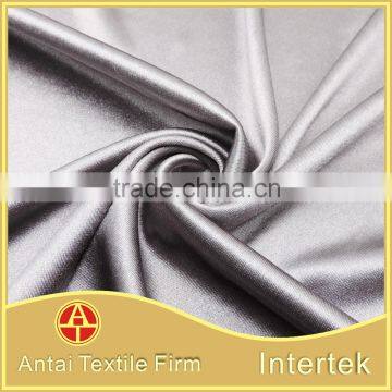 Tricot warp knitted satin fabric roll / smooth nylon lycra satin fabric at price