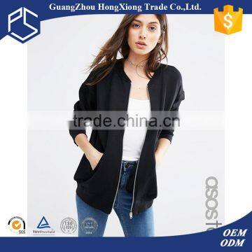 Hot selling cheap black zip up 280cbc hoodies women