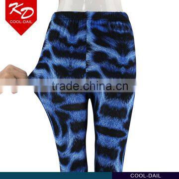 2016 Latest Design Blue Cheetah Print Good Elasticity Sexy Leggings photo-4