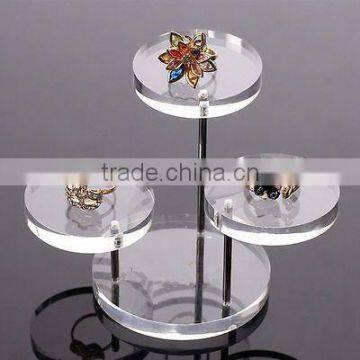 Acrylic Jewelry Display Necklace Bracelet Round Table Holder Stand Rack Case