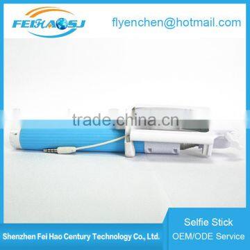 2016 Fashion Fodable Pocket Cable Monopod Wired Selfie Stick With Mirror photo-3