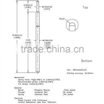 SP1-058150-D01 test socket probe for PCB testing