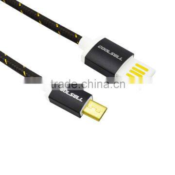 nylon braided usb cable fabric for travel charger usb