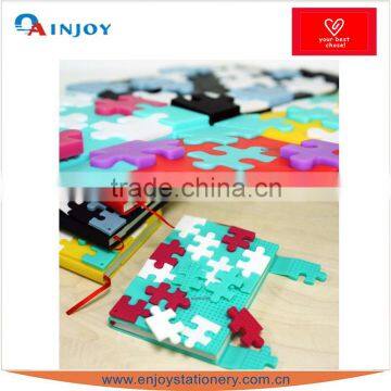 DIY color Mosaic notebook Creative office supplies notebook silicone puzzle notebook