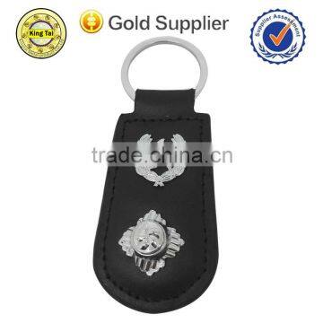 Fashion business gift leather oem your logo keychain