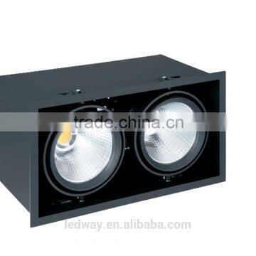 2*60W LEDWAY LED indoor Two-head slim trim Grille spot lamp without Decoration Plat IP20