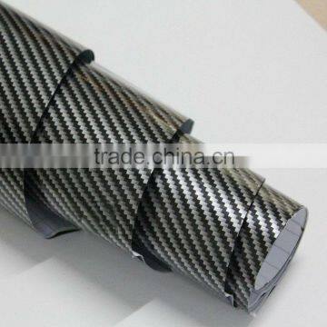 Black 2D Carbon fiber vinyl wrap with Air free bubbles / 1.52x30M per roll