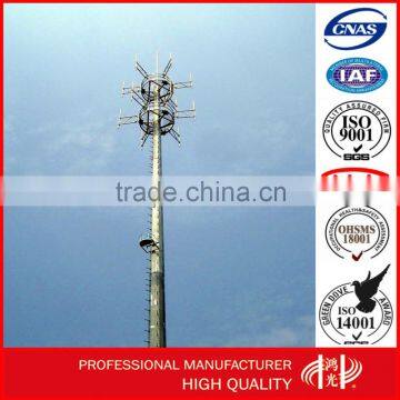 Galvanized Self-support Mobile Signal Pole GSM Monopole Tower