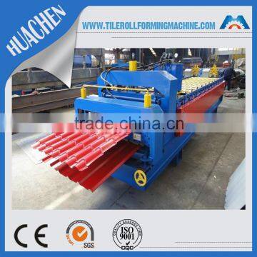 Huachen Aluminium Double Profile Roofing Sheet Roll Forming Machinery Line