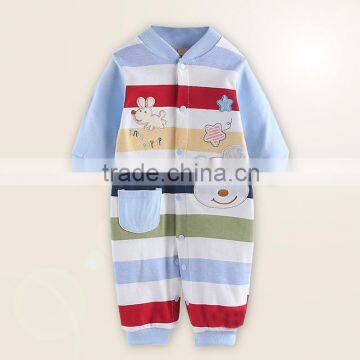 2016 hot sale Spring & Autumn 100% cotton baby romper, sleep and play