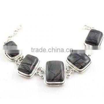 Silver Chunky Bracelet jewelry natural gemstone ebay jewelry wholesale Indian jewelry 925 silver bracelet