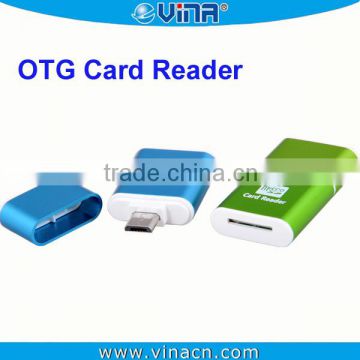 OTG TF/SD card reader Smartphone/ Computer 2 in 1 USB reader USB A to Micro USB