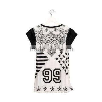 High Quality Custom 3D Printing Hustle Sports Gym Tshirt Women photo-3