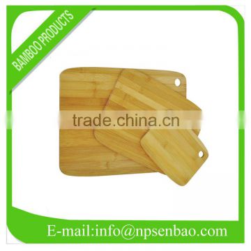 Rectangle bamboo cutting board set with hole