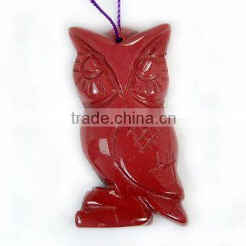 Hot seller high quality red jasper owl jewelry beads