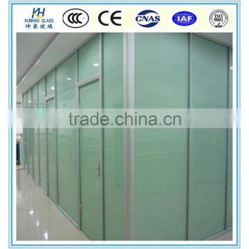 12mm frosted glass partition toughened glass partition wall