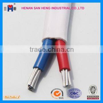 Flat cable manufacturer silicone pvc insulated copper / aluminum cable