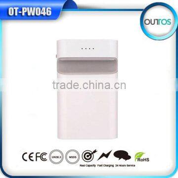 Functional 6600mAh portable cellphone power bank holder