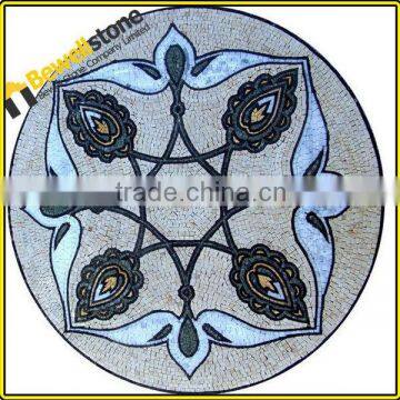 Mediterranean tile mural new design natural stone mixed mosaic medallions