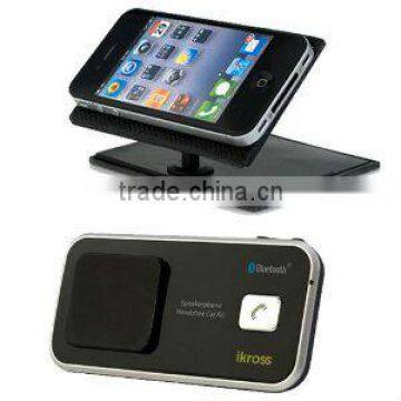 IKross Solar Bluetooth Speakerphone Handsfree Car Kit ,Universal Car Dashboard 360-Degree Swivel Phone Holder