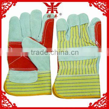 different types 10.5 inches reinforced palm cow split leather safety glove